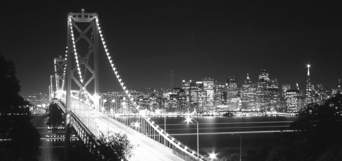 Black and white skyline photograph of SanFran2